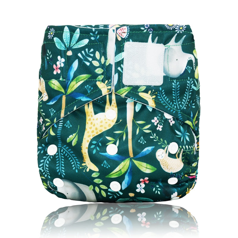 Miababy Hook&amp;Loop OS Taschen-Stoffwindel, mit einer Tasche, wasserdicht und atmungsaktiv, für 3-15 kg Babys