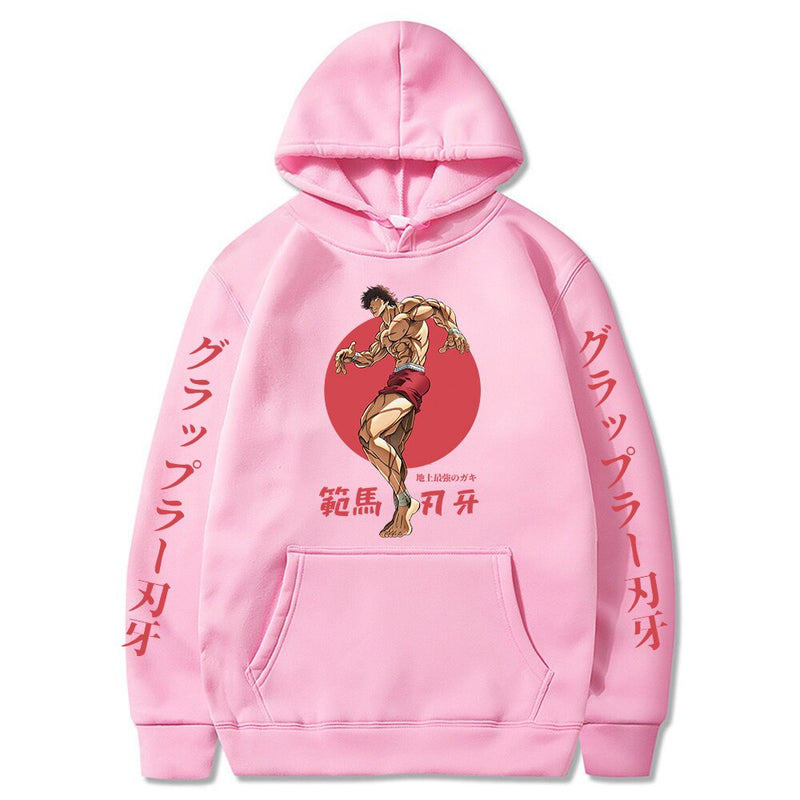Anime Funny Baki Hanma Hoodie Sweatshirt Pullover Streetswear Long Sleeve Hoodie Unisex Clothes