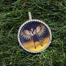 D&amp;Z New 3D Custom Photo Pendant Big Size Solid Back 4mm Breite Stones Side Hip Hop Schmuck Personalisierte Kubikzirkon Ketten Geschenk