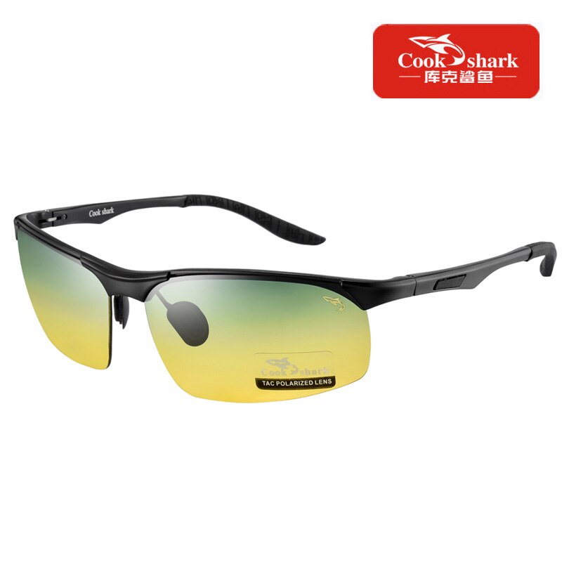 Cook Shark 2020 neue Aluminium-Magnesium-Sonnenbrille Herren-Sonnenbrille HD polarisierte Fahrerbrille Flut