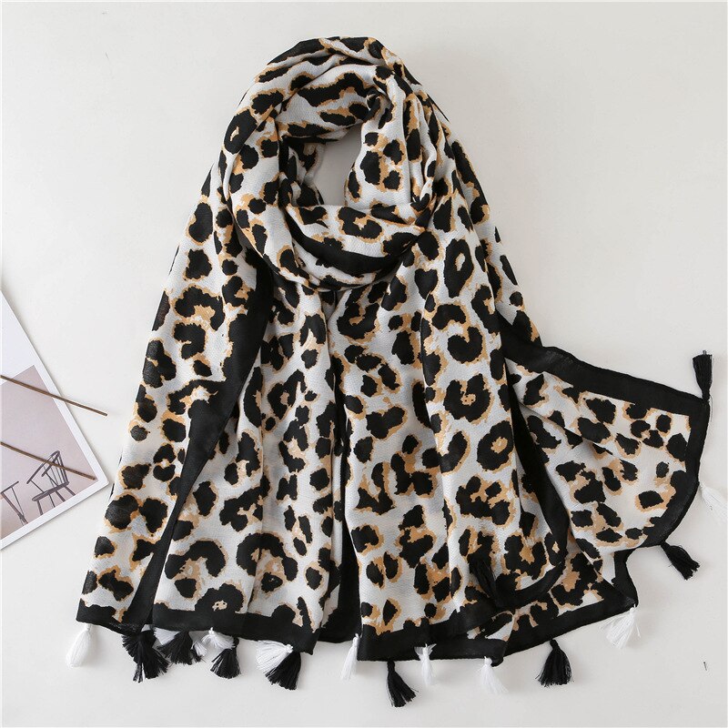 2021 Fashion Women Gradient Leopard Print Scarf Soft Pretty Big 180*100cm Leopard Stole Thin Warm Large Shawls cachecol Wraps