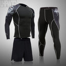 Laufen Herren Thermounterwäsche Unterhose Kit Sport Kompressionsbekleidung Trainingsanzug für Herren Fitness Slim Jogger Base Layer Set