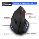 Lefon Vertical Wireless Mouse Game Wiederaufladbare Ergonomische Maus RGB Optische USB-Mäuse Für Windows Mac 2400 DPI 2.4G Für PUBG LOL