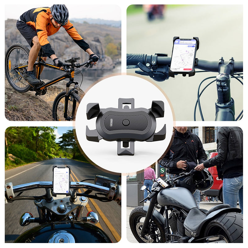 Soporte universal para teléfono de bicicleta, soporte para teléfono de bicicleta de motocicleta soporte para manillar soporte de montaje soporte para teléfono para iPhone Samsung