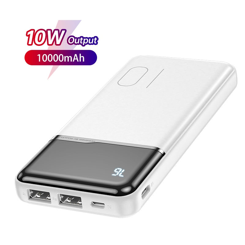 KUULAA 10000mAh Power Bank Portable Charger Power Bank 10000 mAh Fast Charging External Battery Phone Charger For Xiaomi IPhone