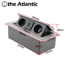 Desktop-Steckdose Tischsteckdose 2 3 DE EU FR-Steckdose mit USB-Aufladung Langsame Pop-up-Abdeckung aus schwarzer silberner Aluminiumlegierung für Besprechungsräume