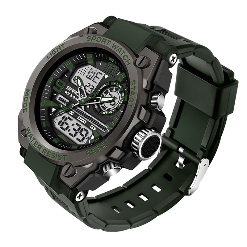 SANDA 2021 Top Brand Men's Watches 5ATM Waterproof Sport Military Wristwatch Quartz Watch for Men Clock Relogio Masculino 6024
