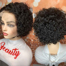 Pixie Cut Perücke Echthaar Perücken Kurze lockige Perücken Bob Perücke Lace Front Echthaar Perücken 13x4 Lace Frontal Perücke 250% Dichte Remy