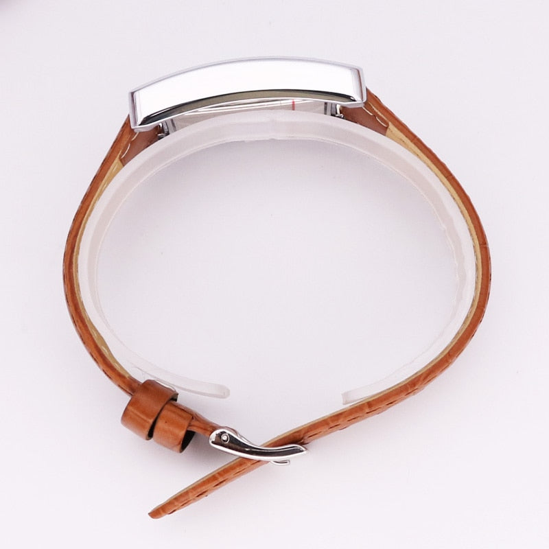 Reloj clásico para hombre y mujer, reloj de cuarzo japonés, pulsera de moda fina, reloj de cuero de marca de lujo, regalo de cumpleaños para niña Julius sin caja