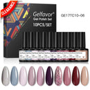 Gelfavor Gel esmalte de uñas juego de manicura semipermanente esmalte de uñas UV barniz híbrido Soak-off Gel Kits para extensión Nail Art