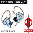 KZ ZS10 Pro Gold Kopfhörer 4BA+1DD Hybrid 10 Treiber HIFI Bass Ohrhörer In Ear Monitor Kopfhörer Noise Cancelling Metall Headset