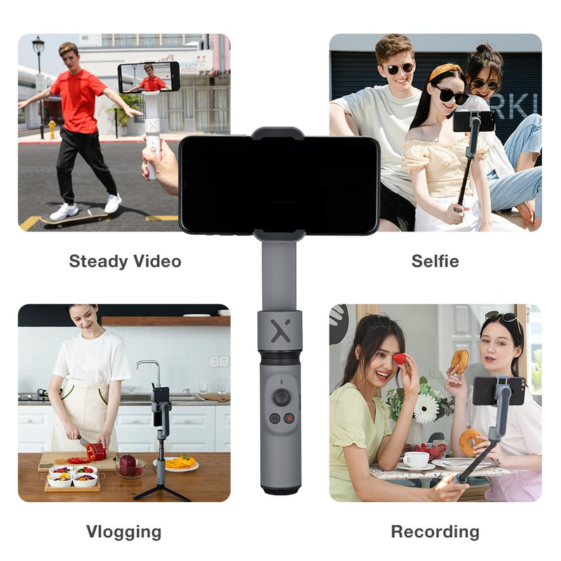 ZHIYUN oficial SMOOTH X Phone Gimbal Selfie Stick Handheld Stabilizer Palo Smartphone para iPhone Samsung Huawei Xiaomi Redmi