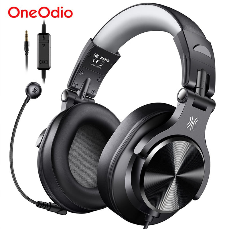 Oneodio A71D Computer-Gaming-Headset mit abnehmbarem Mikrofon, verdrahtet über dem Ohr, Call-Center-Kopfhörer für PC Skype Office Gamer