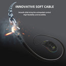 Delux M700A Leichte RGB-Gaming-Maus 67 g 7200 DPI 1000 Hz Ergonomische Mäuse mit Ultra Weave-Kabel für Computerspieler