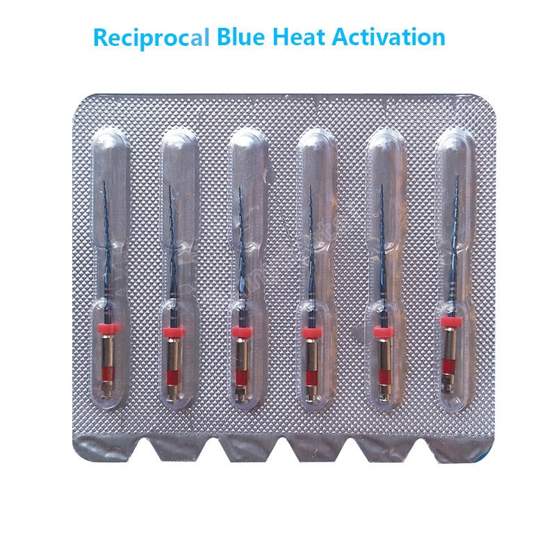 Archivos de calor azul recíproco Dental R25 25mm reciprocación Endo NITI archivo Dental solo un archivo odontología instrumento endodóntico