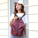 Mode Leinwand Weibliche Rucksack Multifuction Casual Rucksack Für Teenager Mädchen 2021 Neue Sommer Frauen Große Kapazität Umhängetasche