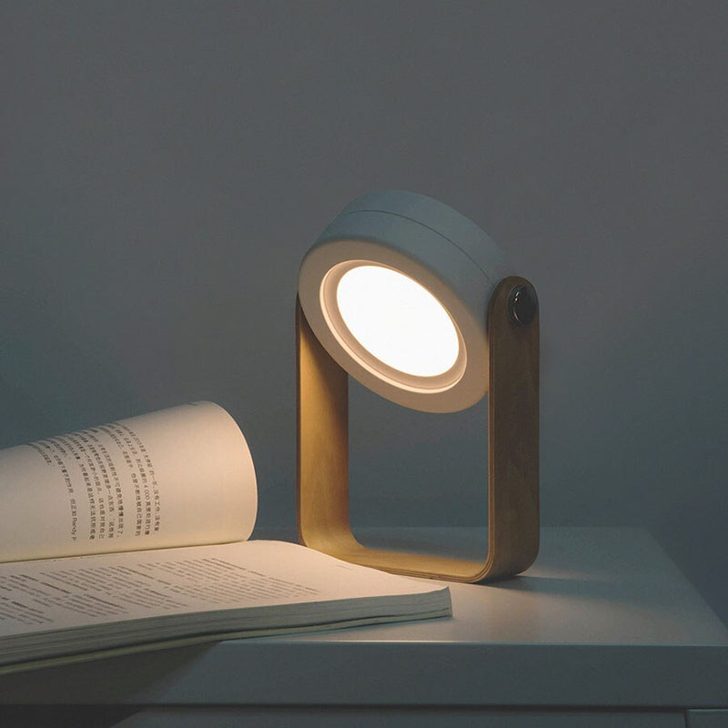 Portable Foldable Touch Dimmable LED Night Light Reading Lantern Lamp wooden handle USB Charging Table lights Children Kids Gift