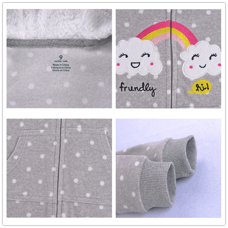 Orangemom Spring Fleece Baby Rompers Coats For Infant Clothes Hooded With Ear Lovely Camo Jumpsuits For Baby Boys Clothing Home