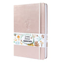 BUKE Dotted Journal Dot Grid Notebook Sketcbook - PU Leather, 160gsm Thick Paper, Inner Pocket, Elastic Closure, Pen Holder