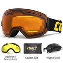 COPOZZ Marke Professionelle Skibrille Doppelschichten Objektiv Anti-Fog UV400 Große Skibrille Skifahren Snowboard Männer Frauen Schneebrille