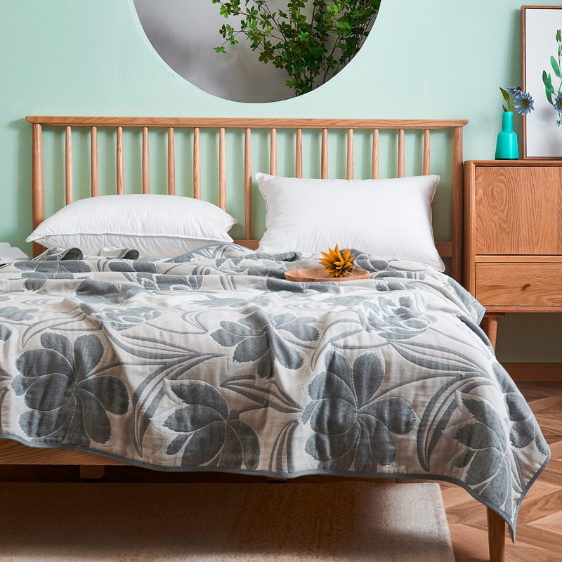 New 6 Layer 100% Cotton Gauze Baby Blankets Baby Muslin Swaddle for Newborn Soft Breathable Small Quilt Knee Blanket Bath Towel