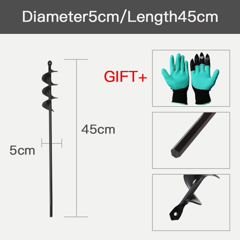 13 sizes Garden Planting Auger Spiral Hole Drill Bit Small Earth Planter Post Hole Digge Fence Borer Petrol Post Hole Digger