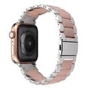 Harz Edelstahlarmband Armband für Apple Watch 5 Band 44mm iwatch 42mm Serie 5 4 3 2 Handgelenk Zubehör Schleife 40m Armband