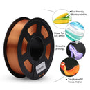 Filamento SUNLU SILK PLA 3D 1,75mm 1kg filamento PLA de textura de seda para impresora 3D materiales de impresión suave Material 3D ecológico