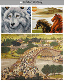 Freude Sonntag Europäische Stadt Kreuzstich-Set Handarbeitsset Leinwand Die schöne bedruckte 14CT 11CT DMC-Landschaft Home Decoration Senden