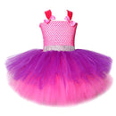 3-lagiges, flauschiges Lol-Überraschungskostüm für kleine Mädchen, Prinzessin, Cosplay-Kleider mit großem Schleifen-Stirnband, Kinder-Mädchen-Kleidung