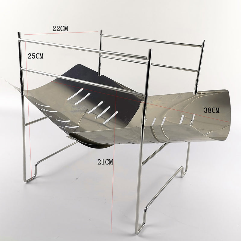 Nuevo estante de incienso plegable ultraligero de acero inoxidable, parrilla portátil para acampar, barbacoa, incinerador, estufa de leña, herramientas para exteriores