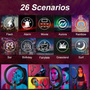 Yizhestudio Ringlampe mit Stativ Dimmbares Selfie-Ringlicht mit Stativ Farbringrohr-Fotobeleuchtung für Live-Studio