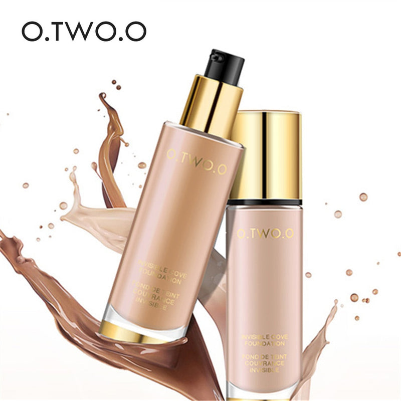 O.TWO.O Liquid Foundation Unsichtbare Vollständige Abdeckung Make-up Concealer Whitening Moisturizer Wasserdichte Make-up-Foundation 30ml