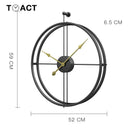 Nordic Luxury Large Wall Clock Modern Design Living Room Kitchen Wall Clock Battery Operated Iron Personality Clocks Home Decor