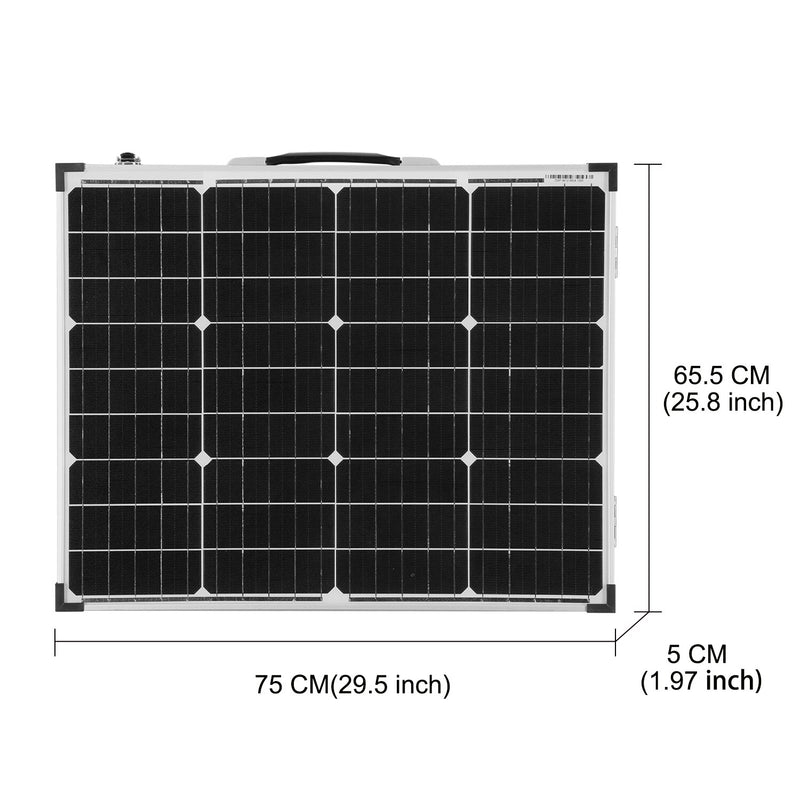 Dokio 18V 100W (2*50W) Faltbares Solarpanel 12V Solarbatterie Ladezelle Solarpanel Sets mit 12V 10A Controller Solar Syste