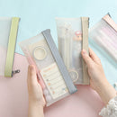 Einfache transparente TPU-Leder-Korean-Mode-INS-Bleistift-Beutel-Beutel-Briefpapier-Organisator-Bleistift-Kasten-Federmäppchen-Schule-Feder-Kasten