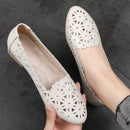 GKTINOO 2022 Women Flat Shoes Genuine Leather Woman Ballet Pointed Toe Flats Summer Lady Hollow Out Loafers Women Shoes Sandals