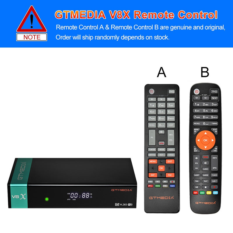 Receptor de satélite DVB-S2 GTMEDIA V8X H.265 DVB S2 S2X Wifi integrado compatible con TNTsat smart GT MEDIA V7S 2X compatible con usb wifi H.264
