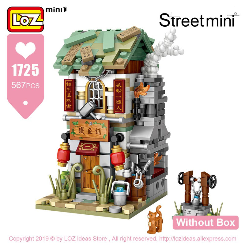 LOZ Mini Block Mini Chinatown China Street Chinese Tradition Special Model DIY Assembly Toys for Children Educational Anime