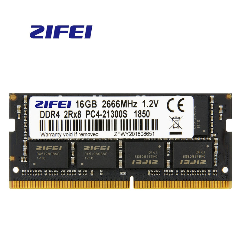 ZIFEI RAM DDR4 8GB 16GB 32GB 2133MHz 2400MHz 2666MHz 3200MHz 260Pin SO-DIMM für Laptop-Speicher