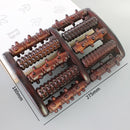 Hölzerne Fußmassagerolle Großes fünfreihiges Holzfußmassagegerät Stimulierende Akupunkturpunktfüße Plantarfasziitis-Rolle Reflexzonenmassage