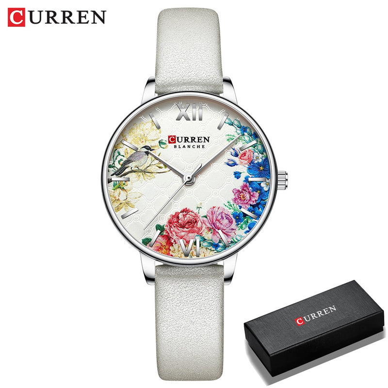 Relojes de mujer CURREN, reloj negro, reloj de pulsera de cuarzo de malla de acero inoxidable, reloj informal con encanto para mujer, relojes femeninos