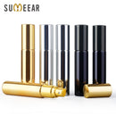 50 Stück / Los 10 ml Parfümflasche UV-Beschichtung Glas nachfüllbar mit Aluminium-Zerstäuber-Sprühflaschen Probe leere Behälter