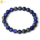 CSJA, pulseras de hilo de piedras naturales de 8mm, pulsera elástica curativa con cuentas redondas de un solo Color para mujer, joyería Simple de moda G432