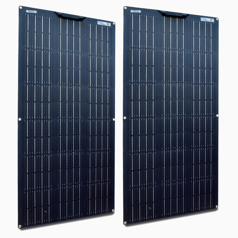 XINPUGUANG 2pcs 18v 100 WATT flexibles Solarpanel-Modul 200W mit Controller für 12V 24V Batterie Auto RV Heimaufladung