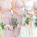 10-40 cm Gold Metall Ring Blumenkranz Girlande Jäten Dekoration für Hochzeiten Brautparty Home Party Dekoration Catcher Hoops