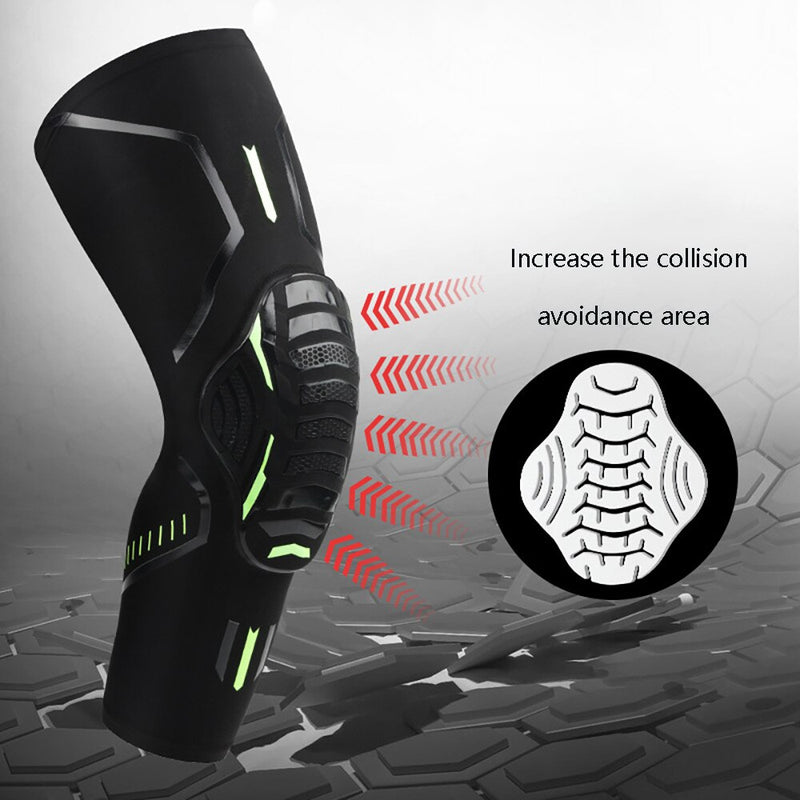 Sports Kneepad Anti-collision Breathable Pressurized Elastic Knee Pads Calf Support Leg Sleeve Men Basketball Running Protector