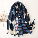 Luxusmarke Damen Leopardenmuster Baumwollschal Schals für den Winter Foulard Femme lange weiche warme Wickel Cachecol