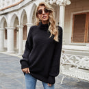 Mozuleva 2022 Herbst Winter Pullover Grundlegender warmer Pullover für Frauen weich gestrickt solide koreanische Rollkragenpullover Mode Pullover Tops