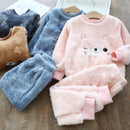 Kinder Nachtwäsche Winter Flanell Samt Schlafanzug Sets Baby Mädchen Schlafanzug Jungen Schlafanzug Cartoon Nachthemd Warme Plüsch Nachtwäsche